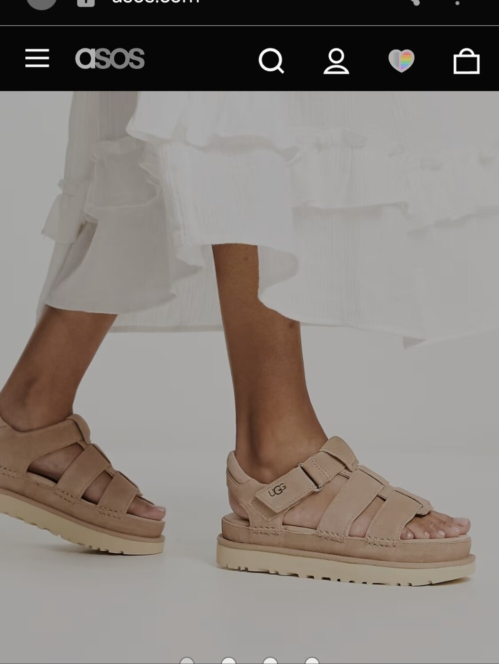 UGG Women’s Sand Suede Fisherman-Style Platform Sandals - Picture 3 of 9